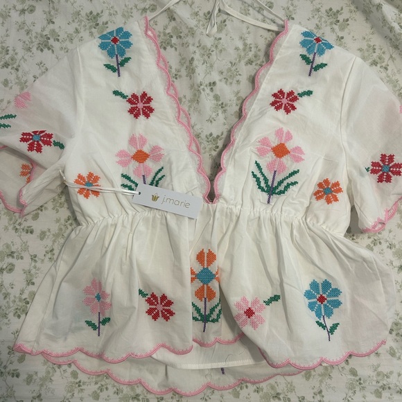 J. Marie floral top - Picture 4 of 4